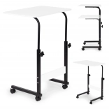 Mobilni voziček za prenosni računalnik na kolesih - bel