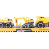 Set gradbenih vozil – bager, kiper in nakladač (3 kosi)