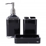 Kopalniški komplet 3-delni BERRETTI, črna + krom