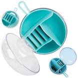 Potovalna okrogla škatlica za nakit s predelki