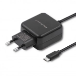 Omrežni polnilec micro USB 12 W (2,4 A) – črn QOLTEC