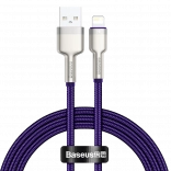 Baseus Cafule pleten USB–Lightning kabel 1 m, 2,4 A, vijoličen