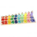Leseni izobraževalni sorter in računalo 2v1 montessori 13 × 36 cm