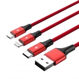 Univerzalni polnilni kabel 3v1 USB s konektorji USB‑C, microUSB in Lightning, 1,2 m