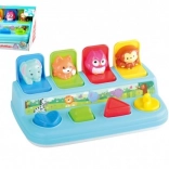 Vstavljanka z izskočnimi živalicami – interaktivna igrača za otroke