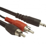 Kabel Minijack na 2x RCA Chinch 2,5m