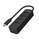 Aktivni USB‑C hub UNITEK s 4× USB‑A 3.1, 10 W