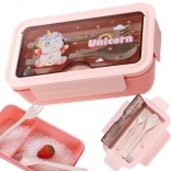 Škatla za malico s pregradami in priborom 1 l