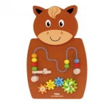 Lesena aktivna plošča konj - VIGA Montessori