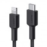 Najlonski kabel Lightning-USB C črn 2 m