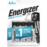 Alkalne baterije AA ENERGIZER MAX PLUS, 4 kos