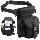 Taktična stegenska torbica z ledvenim pasom, vodoodporna, 6 žepov