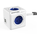 Podaljševalna vtičnica PowerCube Extended USB 1,5 m, modra