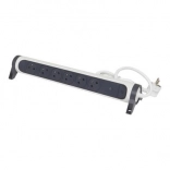 Zaščitni podaljševalni kabel 6x2PZ 1,5 m belo-črn