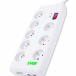 Prenapetostni podaljšek HOME, 8 vtičnic, 2 m