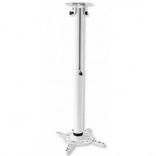 Stropni nosilec za projektor, nastavljiva višina 50–77 cm, nosilnost 15 kg, bel