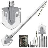 Zložljiva vojaška lopata 16v1 z nožem in kresilom