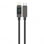 Foneng XS05 USB‑C na Lightning kabel s PD 27 W, 1,2 m, črn