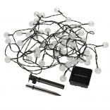 Sončne vrtne LED luči okrogla oblika 7m topla bela