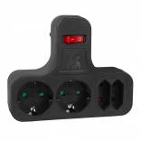 Maclean Energy štirikratna električna vtičnica z izklopnim stikalom