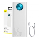 Powerbank Baseus Amblight 30000mAh, 65W, bela