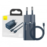 Baseus Super Si hitri polnilec 20 W z USB‑C + kabel USB‑C – Lightning 1 m (modra)
