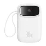 Baseus QPow 2 power banka 10000 mAh, 30 W, USB‑C (bela)