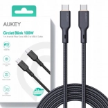 Kevlarni USB-C kabel AUKEY, 1 m, 5 A, 100 W PD