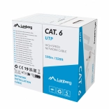 Omrežni kabel LAN UTP kat. 6 CU 100 m siv CPR, Fluke Passed