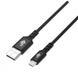Silikonski USB–Micro USB kabel 2 m s podporo hitrega polnjenja – črn