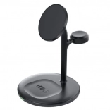 MagScape magnetna brezžična 3-v-1 polnilna postaja MagSafe črna