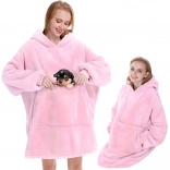 Grelná oversize pulover-deka iz flisa