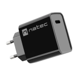 omrežni polnilec NATEC Ribera 1× USB‑C 20 W črna