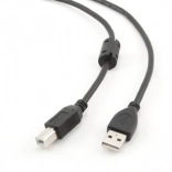 USB 2.0 kabel A–B 4,5 m s feritnim jedrom, pozlačeni kontakti