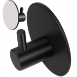 Samolepilni črni kavelj za brisače iz jekla