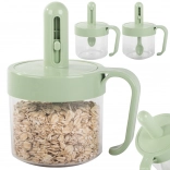 Zračno neprepustna posoda za začimbe z integrirano žličko in ročajem 0,2 l