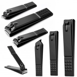 set črnih ščipalk za nohte, 3 kosi – velike, male in poševne