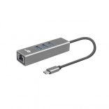 USB-C adapter z RJ45 + 3x USB-A vrata - 1000 Mb/s