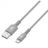 Silikonski kabel USB–USB‑C 1 m, siv, Quick Charge