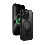 Ovitki s MagSafe Hybrid Frost MAG Cover za iPhone 16 Pro – črn