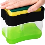 Dozator tekočega mila in detergenta z držalom za gobico 600 ml