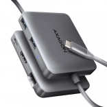 Axagon HMC-5HL USB-C hub 5-v-1 z HDMI 4K/60 Hz, GLAN in PD 100 W