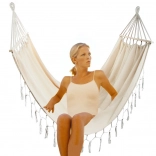 Vrtna boho viseča mreža za dve osebi 200 × 150 cm s cofki