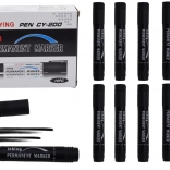 Set vodoodpornih permanentnih označevalnikov, črna, 10 kos