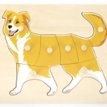 Lesena montessori vstavljanka pes VIGA