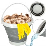 Zložljiva silikonska vedra 10 L siva